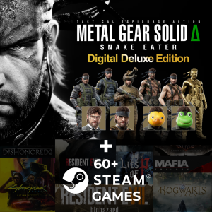 METAL GEAR SOLID: SNAKE EATER (Digital Deluxe Edition) + 60 More Steam Games
